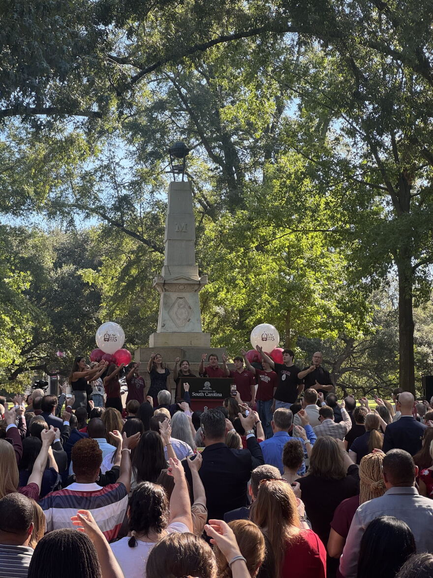 The singing of the University of South Carolina's Alma Mater at the State of the University event on September 9, 2026.