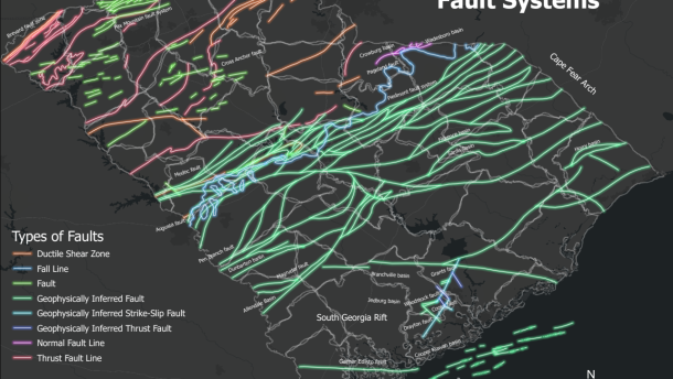 South Carolina faults