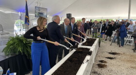 Ceremonial Toss of the Dirt for the Groundbreaking Event for Markey Cancer and Advanced Ambulatory Building 04-25-24