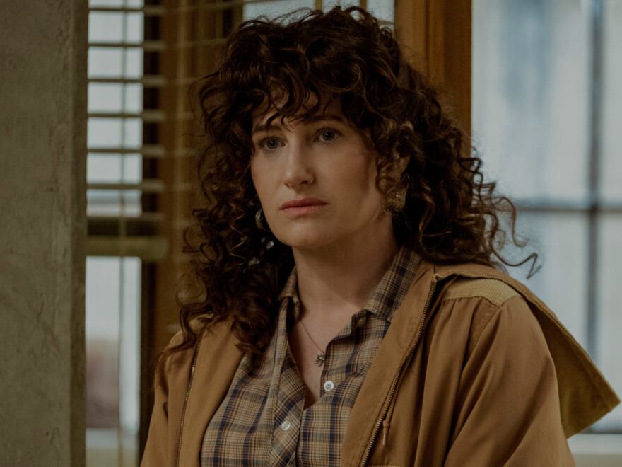 Kathryn Hahn plays Phyllis, Marty's sister, in 'The Shrink Next Door.'