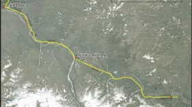 A DOTPF map of the route along which Kinross Gold plans to haul ore from the Manh Choh Mine near Tetlin to the Ft. Knox Mine mill north of Fairbanks. (Alaska Department of Transportation)