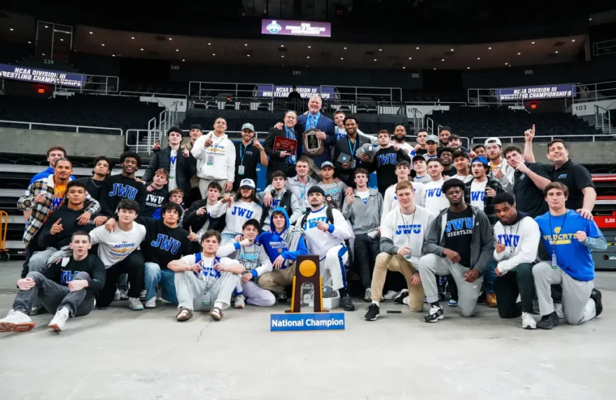 Johnson & Wales tied for tis first the NCAA Division III Wrestling Championship this month.