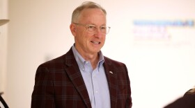 John Giles speaking with attendees at an event at the ASU Art Museum in Tempe on Dec. 12, 2024.