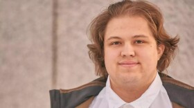 Graham Granger, University of Alaska Fairbanks student, stands outside of the Rabinowitz Courthouse in Fairbanks, Alaska after his arraignment on Jan. 20, 2026.