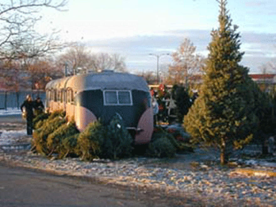 Duke Wagatha's Christmas tree lot in Ann Arbor, Michigan.