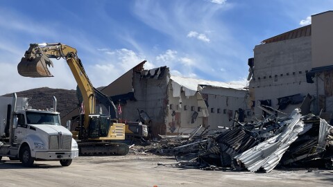 Demolition of Treasure Mountain Junior High School October 2025.