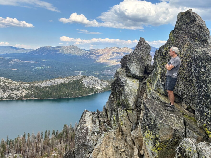 UC Davis forest ecologist Hugh Safford overlooks Echo Lake in the Lake Tahoe Basin.