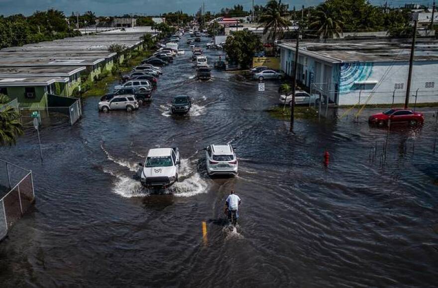 Cars drive through the intersection of Northwest Seventh Street and 15th Avenue in Fort Lauderdale on Thursday April 13, 2023.