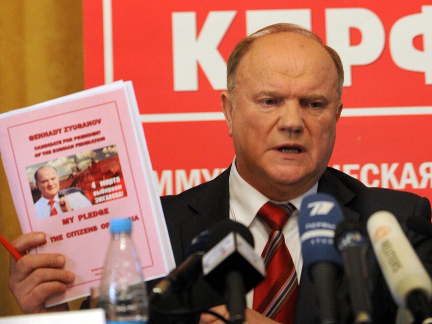 Gennady Zyuganov, speaking at a news conference in Moscow on Jan. 26, has led the Russian Communist Party since 1993. Many younger Communists say they yearn for a more modern and flexible leader.