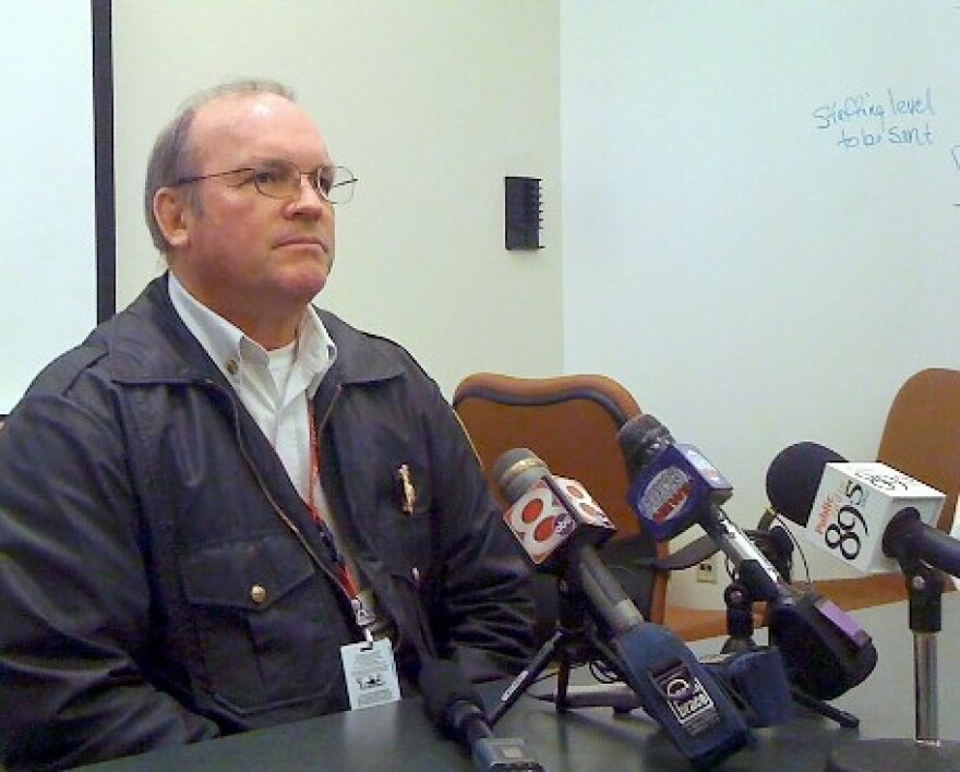 Tulsa Fire Chief Allen LaCroix discusses the latest proposal with reporters.