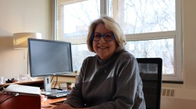 UNC Asheville Chancellor Kimberly van Noort in her office on February 12, 2026 after an interview with BPR.