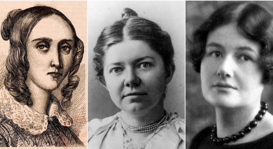 Images of Composers Louise Farrenc (left), Amy Beach (middle), and Rebecca Clarke (right)