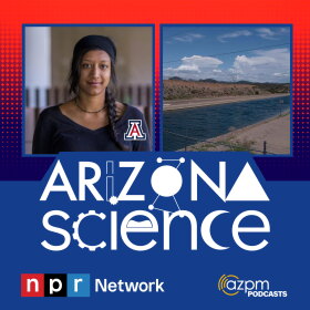 (Left) University of Arizona environmental sciences professor Neha Gupta. (Right) entral Arizona Project site, July 2021.