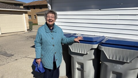 Sister Joanne Poehlman has been recycling for years but wondered if it's okay to throw #5 plastics into her bin.