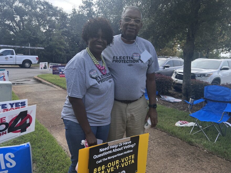 Dr. MiChele Stevenson and Willie Farrow outside the Fort Walton Beach Recreation Center.