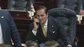 Former Rep. Mike Caruso on the House floor in January 2025.