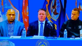 Albany County Executive Dan McCoy, DA David Soares and Sheriff Craig Apple appear on Spectrum News, March 2020