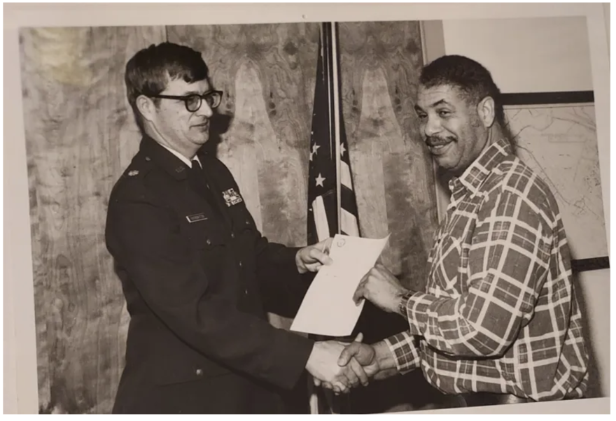 Marian' Montgomery's father, Staff Stg. Richard L. Webster Sr, passed away in 2014.