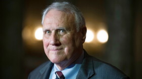 In this Sept. 5, 2018 photo, Sen. Jon Kyl, R-Ariz., waits to be sworn in as a U.S. senator by Vice President Mike Pence in the Old Senate Chamber on Capitol Hill in Washington, DC.