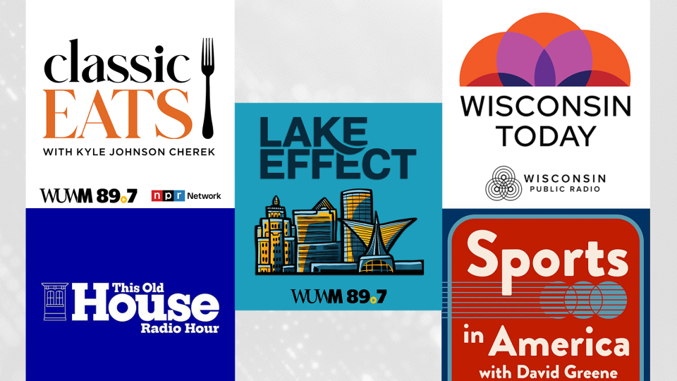 Logos for programs on WUWM's new schedule