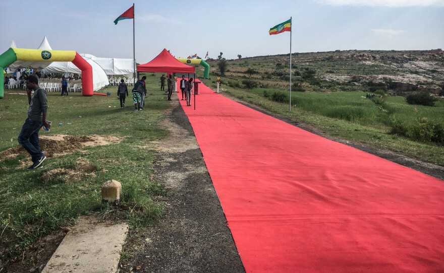 A red carpet was placed to welcome Eritreans to Ethiopia as two land border crossings between the countries were reopened in September, in Zalambessa, Ethiopia.