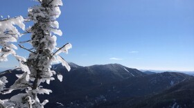  The snowcapped Adirondack Mountains in winter
