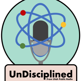 The UnDisciplined logo features a microphone surrounded by an atom.