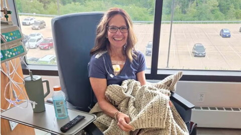 Lue Bockenstedt at the Dubuque MercyOne Cancer Center