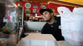 Server Derek Castillo handles the Sunday morning breakfast rush at 16th Avenue Diner in Gainesville, Fla. on Sunday, Nov. 16, 2025.