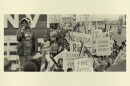 Ruby Duncan speaks to a crowd of welfare rights protestors. 