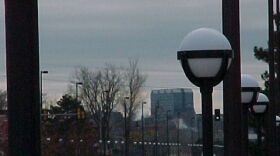 Omaha's "string of pearls" light a three-quarter mile stretch of Abbott Drive.
