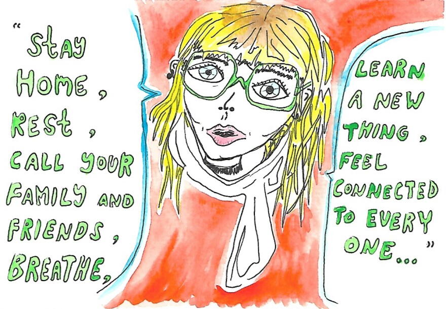 Self portrait by Liza Anne.