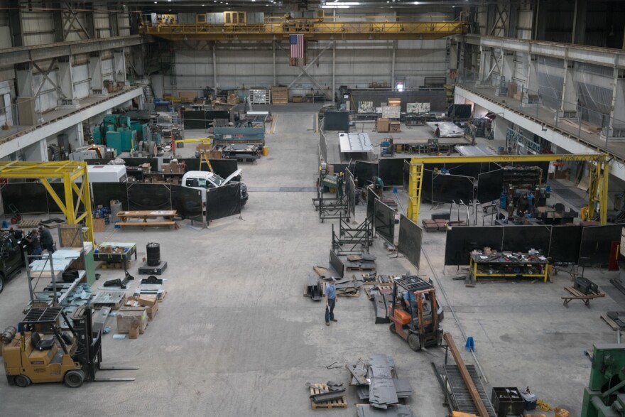 The warehouse at Intercontinental Truck Body in Anaconda, Montana.