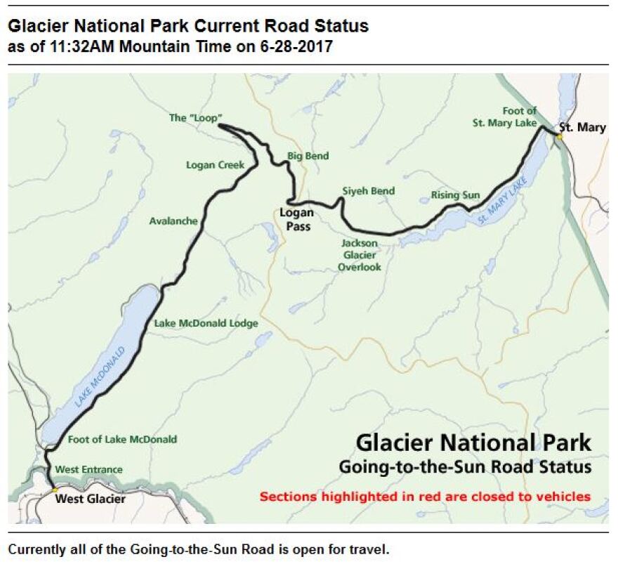 Glacier National Park opened the full 50 miles of its iconic Going-to-the-Sun Road Wednesday, June 28.