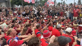 Norwegian fans 'ro' in Miami Beach on July 10, 2026.