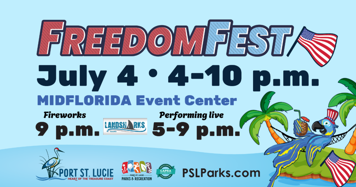 Port St Lucie Freedomfest July 4th at the Midflorida Event Center WQCS