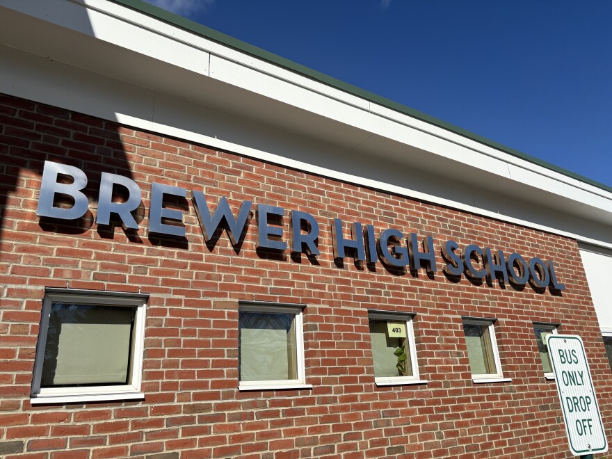 The front of Brewer High School on October 28th, 2025.
