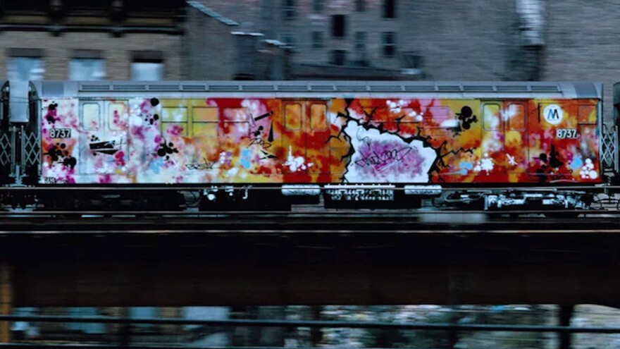 Futura 2000's Break Train, 1980. Photograph by <a href="https://www.instagram.com/marthacoopergram/?hl=en">Martha Cooper.</a>