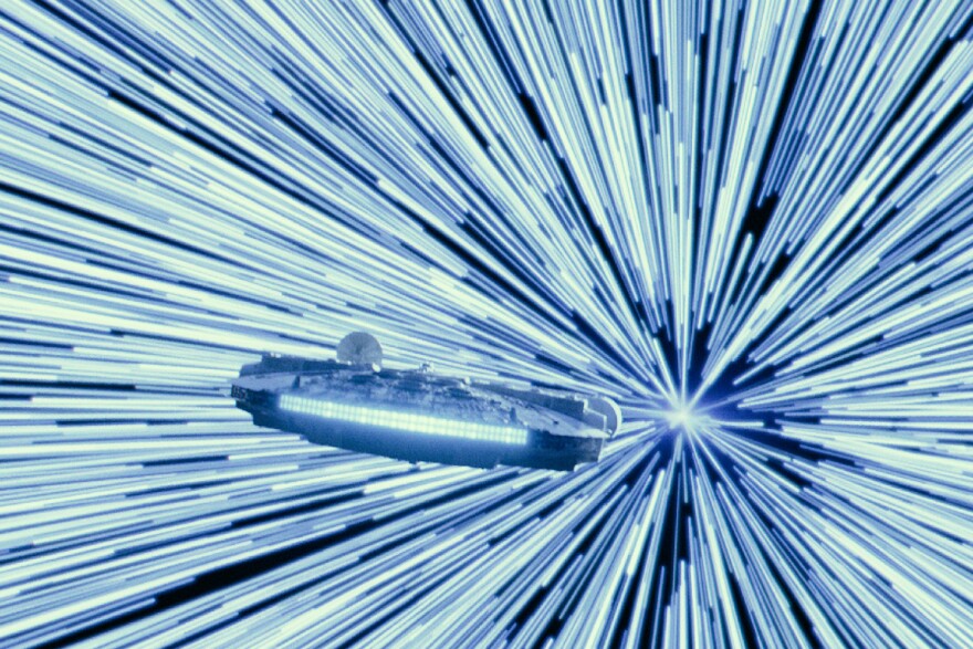 Star Wars Rise of Skywalker Millennium Falcon lightspeed