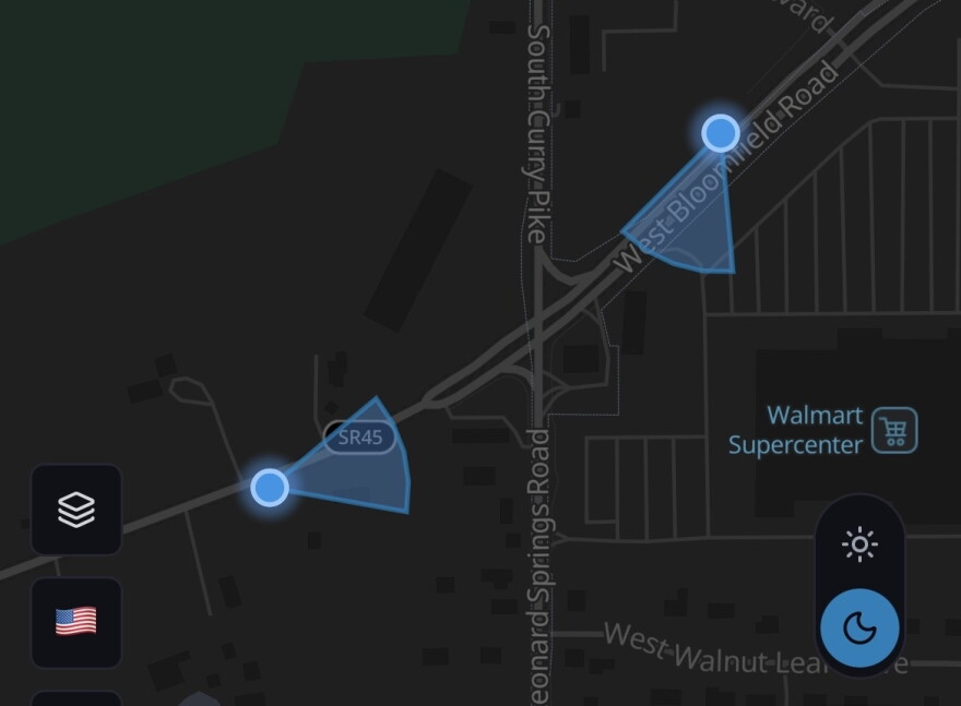 The cameras previously collected data from West Bloomfield Road for the Monroe County Sheriff's Office.