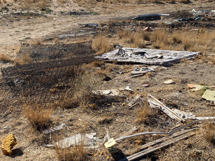 Just a small part of the trash illegally dumped on Idaho Public Land near Wendell.