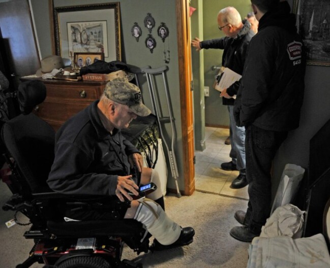 Through connections with Rebuilding Together Rogue Valley (RBTRV), Grandma's Porch came to the home of Jerry Aguiare in Central Point in 2019. Grandma's Porch is a free program that assists low-income and disabled seniors with repairs and small renovations.