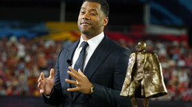 Seattle Seahawks quarterback Russell Wilson speaks after winning the Walter Payton NFL Man of the Year awards at the NFL Honors ceremony as part of Super Bowl 55 Friday, Feb. 5, 2021, in Tampa, Fla. 