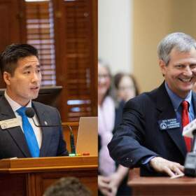 Georgia Democratic State Representative Sam Park (L) and Georgia Republican State Senator Ben Watson (R). (Matthew Pearson and David Goldman/AP)