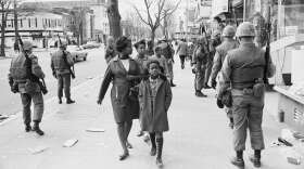 The army are called out to deal with protests in Washington, D.C., following the assassination of civil rights activist Martin Luther King Jr., in April 1968. (Michael Ochs Archives/Getty Images)