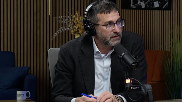 Gov. Matt Meyer at the WHYY studio in Philadelphia on Oct. 29, 2026.