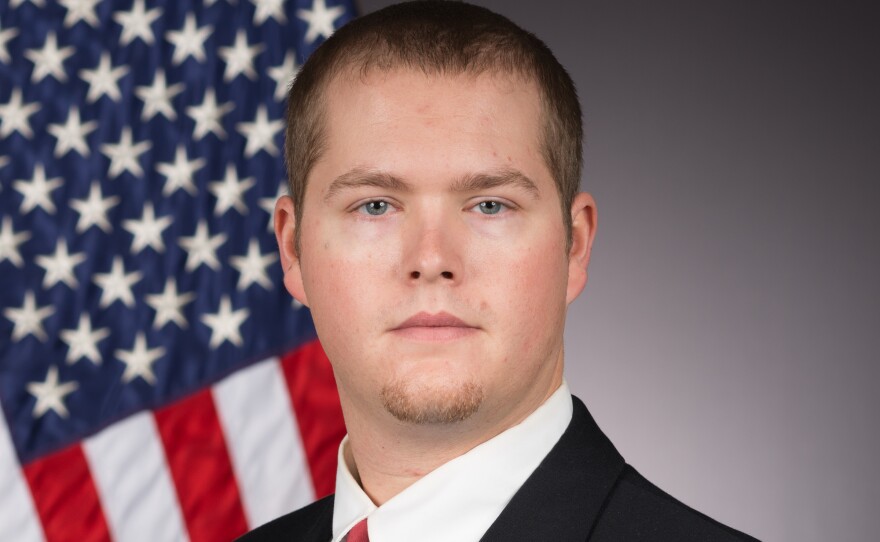 This undated photo provided by the Edwards Air Force Base shows Jeromy Smith. (Edwards Air Force Base via AP)