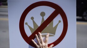 Participants in Greenville joined Saturday’s “No Kings” rally carrying signs protesting the Trump administration.