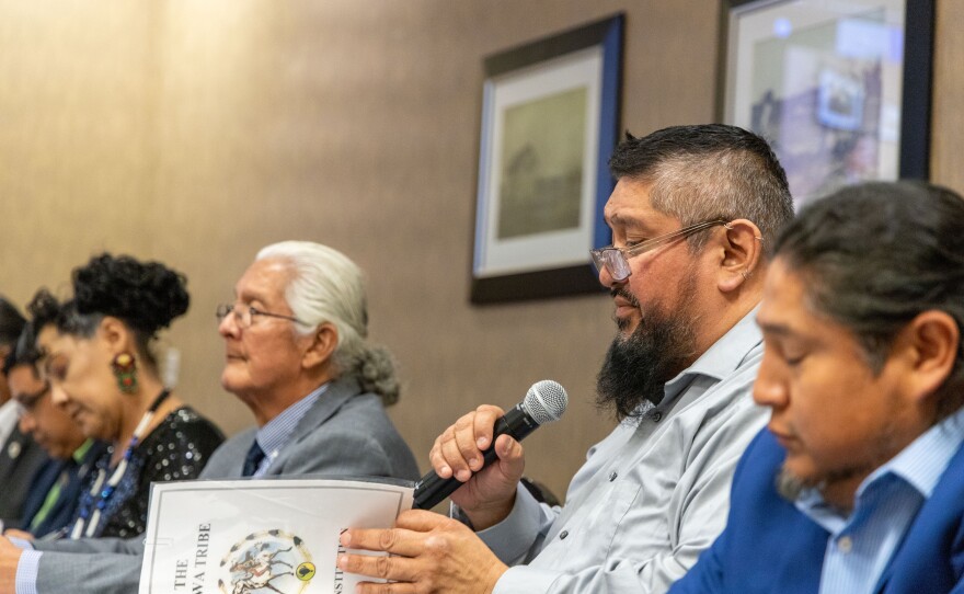Kyle Ataddlety of District 1 of Ah-Kaw-Lay (Anadarko) told those present during the impeachment hearing that his vote represented his constituency.