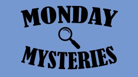"Monday Mysteries" written with an illustration of a magnifying glass in the middle